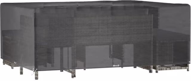 Berkfield Home Rectangular Garden Furniture Cover with 16 Eyelets, Water Repellent, Black, W/D/H: 300 x 250 x 90 cm