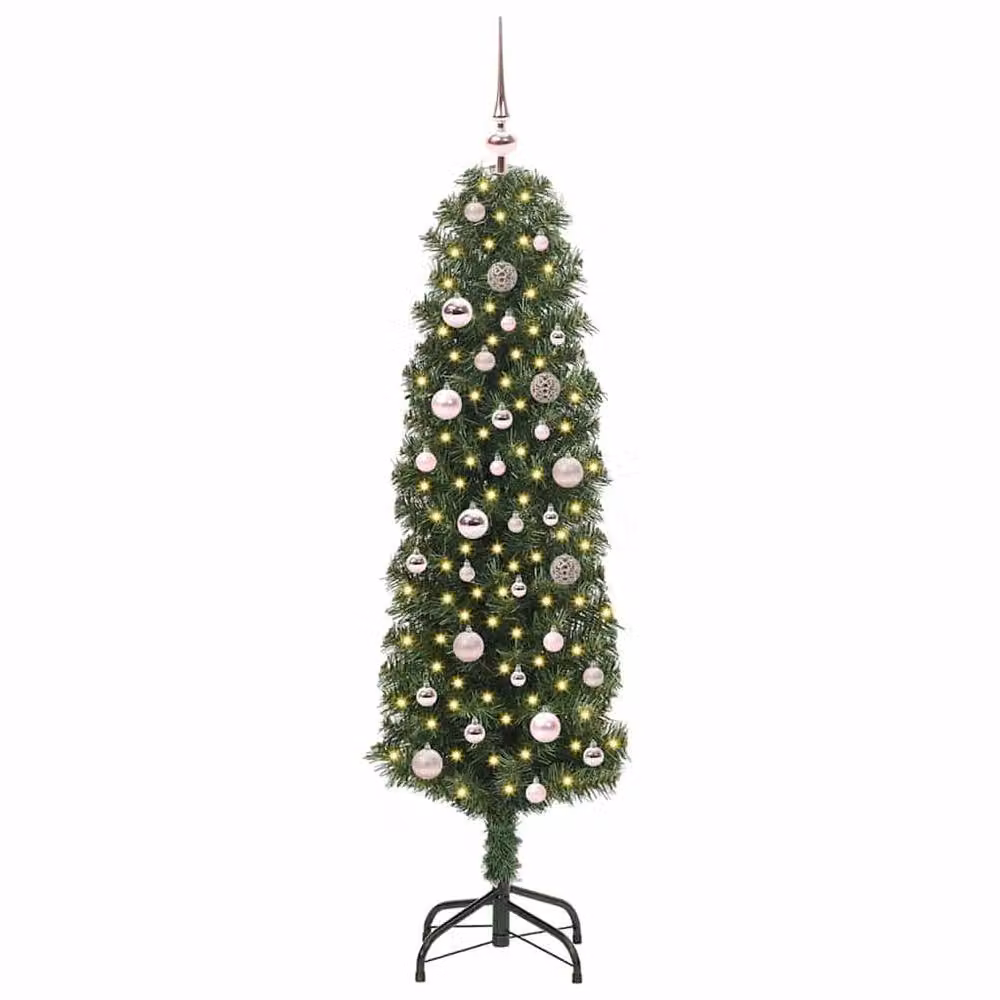 Berkfield Home Artificial Green Christmas Tree with 150 Warm White LEDs and Stand, Height: 150 cm – 2