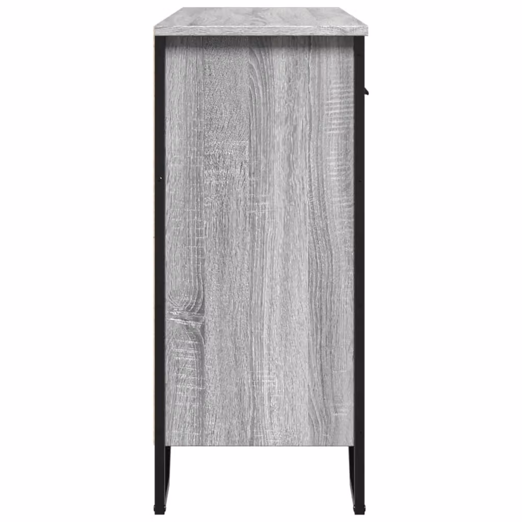 Berkfield Home Modern Grey Sideboard in Engineered Wood, W: 97 cm, D: 32.5 cm, H: 74.5 cm – 3