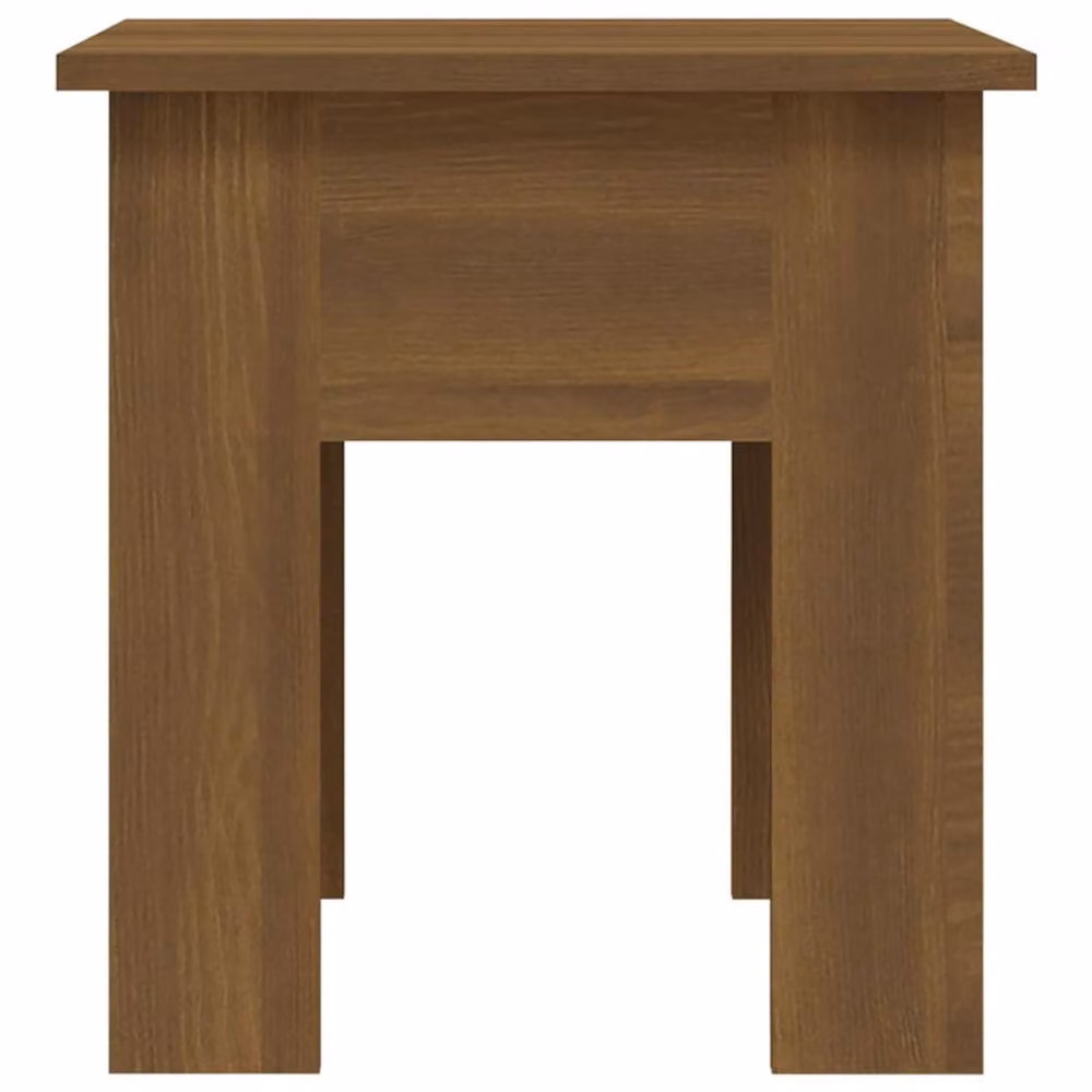 Berkfield Home Modern Square Coffee Table in Brown Oak, W/D/H: 40 x 40 x 42 cm – 4