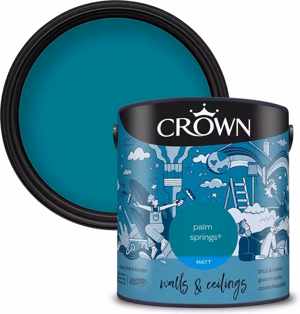 Crown Petrol Matt Emulsion Paint 2.5l