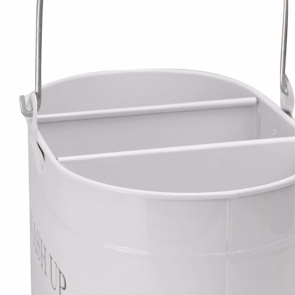 EONLION White Metal Freestanding Kitchen Tidy Cleaning Organiser, Width: 100 cm – 2