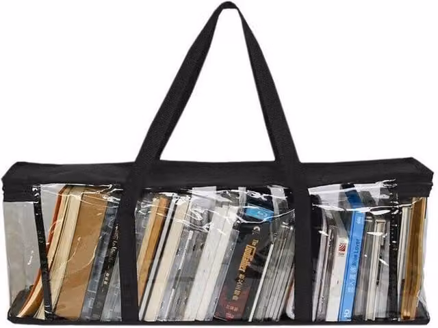 Havendro 2-Piece Black Transparent Fabric DVD and CD Zip Storage Bags – 1