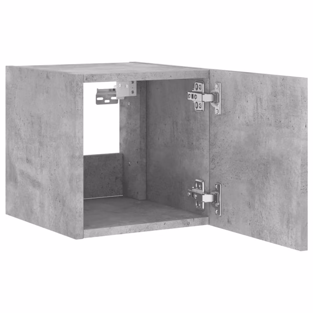 Berkfield Home Wall Mounted TV Cabinet with Integrated LED Lights in Concrete Grey, W/D/H: 30.5 x 35 x 30 cm – 5