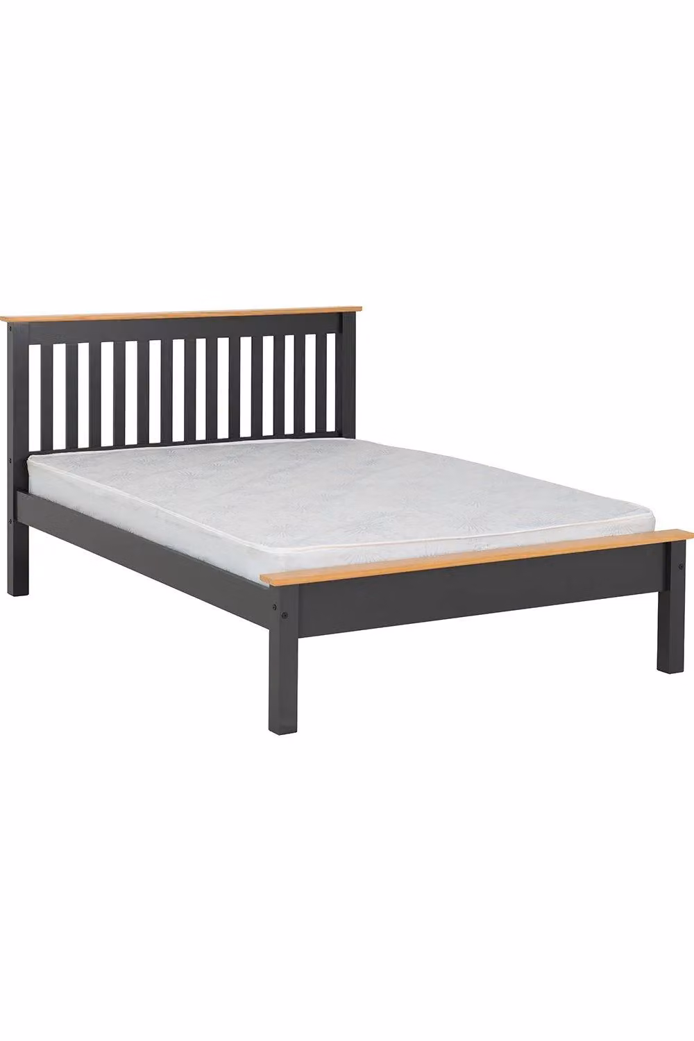 Seconique Monaco Grey Solid Wood Small Double Bed Frame W/D/H: 120 x 200 cm – 2