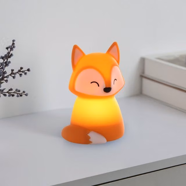 Eglo Castellino Fox Night Light Table Lamp for Kids in Orange