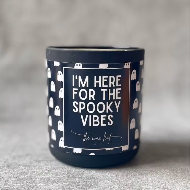 The Wax Leaf Candle Co I'm Here For The Spooky Vibes Autumn Candle, Black
