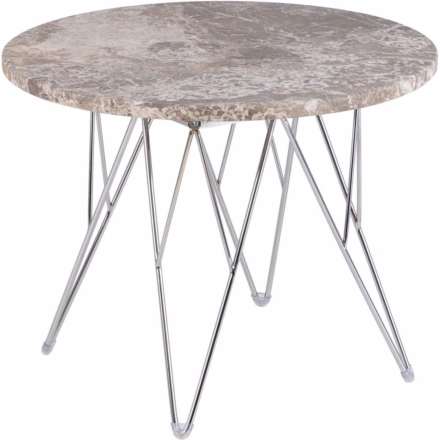Furniture To Go Prunus Round Side Table with Grey-Brown Marble Top – 2