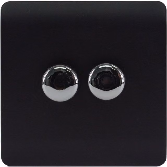 Trendi Modern LED Dimmer Switch, Matt Black