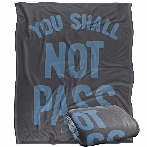 LOGOVISION Lord of the Rings Super Soft Fleece Throw Blanket, Multicolour and White, W/D/H: 152 x 127 cm