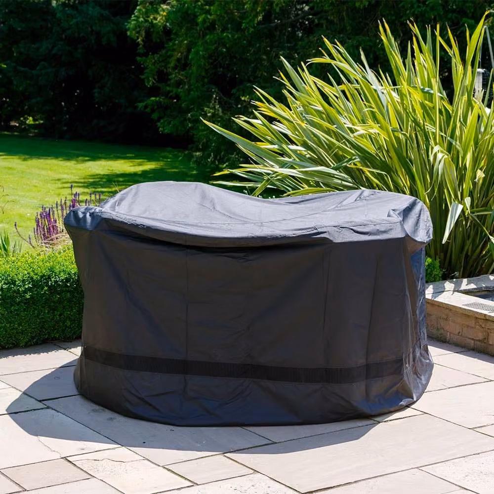 Leisure Grow Deluxe Water Repellent Grey Polyester Cover for 6 Seat Round Dining Sets