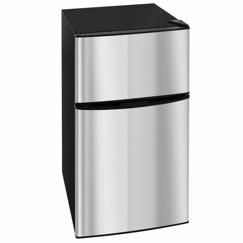 HOMCOM 88L Small Under Counter Fridge Freezer in Multicolour with 5-Setting Thermostat and LED Interior Light – 2