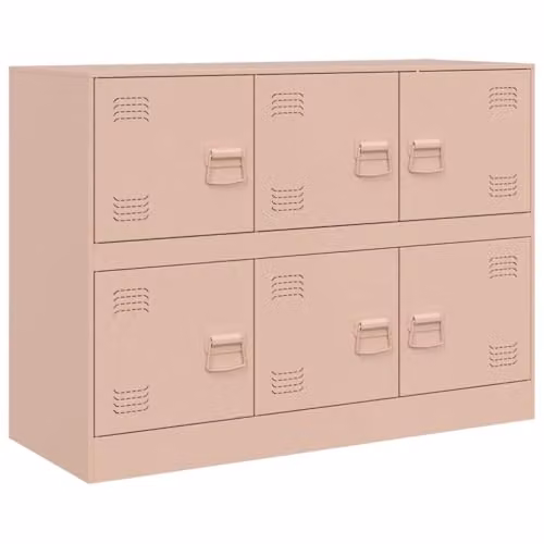 vidaXL Modern Pink Metal Sideboard W/D/H: 99 x 39 x 73 cm