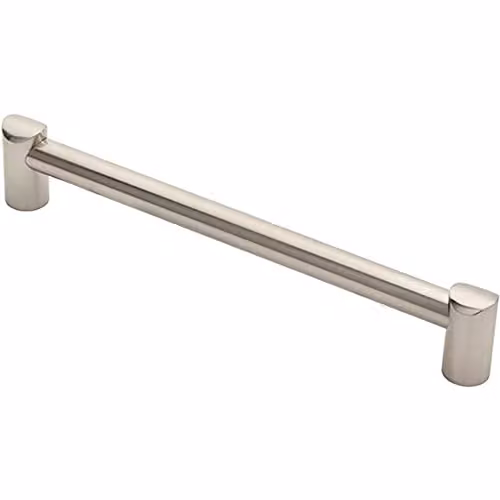 Loops Round Tube Bar Pull Handle in Brushed Silver, 244 x 16 mm with 224 mm Fixing Centres