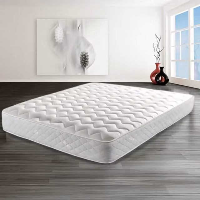 Wilson Beds Limited Cooltouch 9 inch White Quilted Hybrid Memory Foam and Spring Mattress, W/D/H: 180 x 200 x 23 cm
