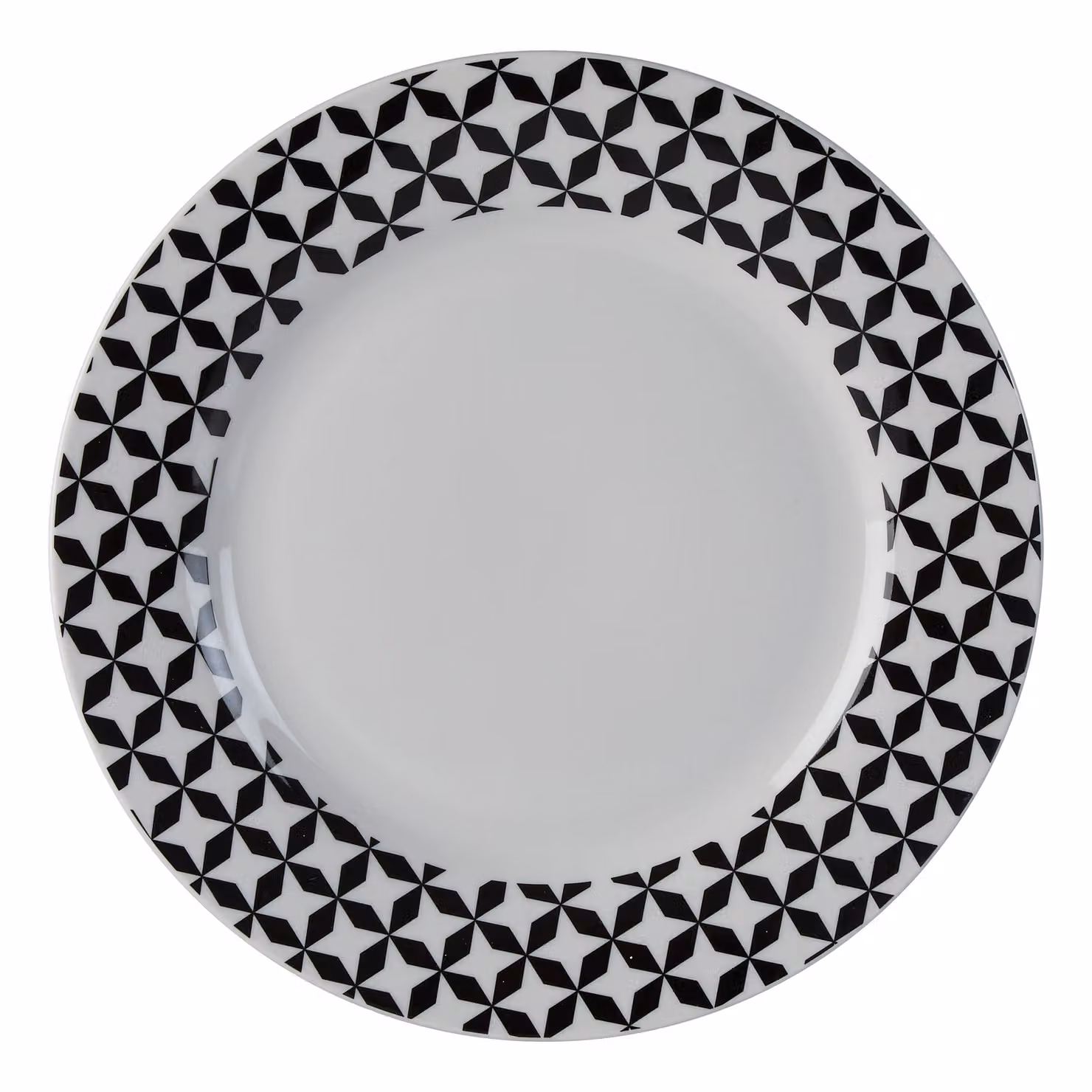 Orsina Geometric 12 Piece Porcelain Dinner Service Set in Black and White – 3