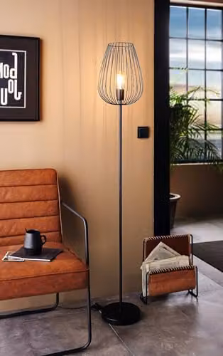 Eglo Newtown Vintage Metal Floor Lamp in Black – 2