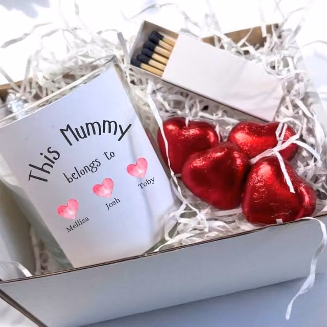 Aye Do Gifts Personalised This Mum Belongs To White Votive Candle Gift Set