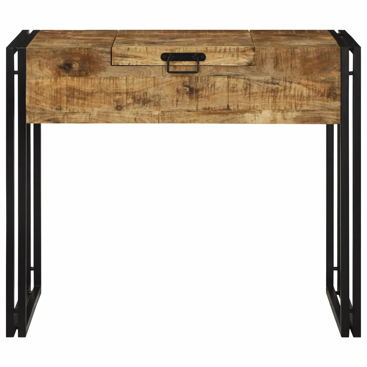 Berkfield Home Mango Wood Dressing Table in Brown, W: 90 cm, D: 50 cm, H: 75 cm – 3