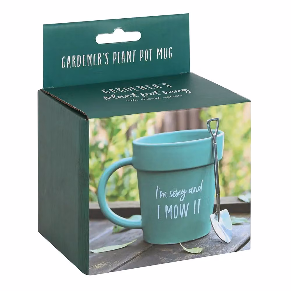 Something Different I Am Sexy and I Mow It Plant Pot Mug Set in Light Green – 3