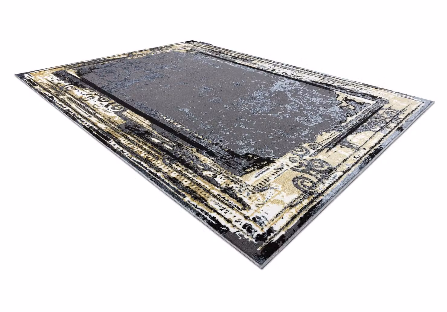 RugsX De Luxe Grey Rectangular Polyester Rug with High-Low Effect, W: 160 cm, L: 220 cm – 3