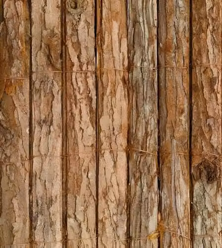 Primrose Natural Bark Privacy Garden Fence Screening Roll in Brown, W: 4 m, H: 1.5 m