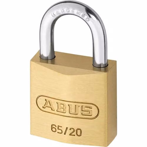ABUS Brass Padlock in Gold/Yellow with Key