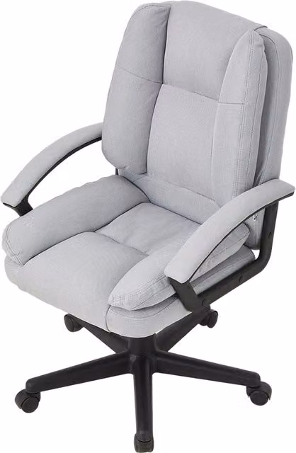 Livingandhome Modern Ergonomic Office Chair with Armrests in Grey Fabric