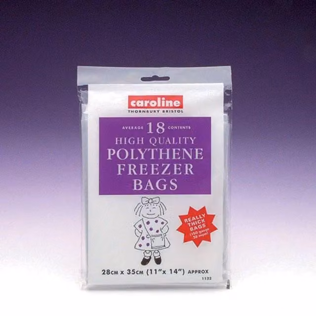 Caroline Transparent Multicolour Freezer Bags, 18 Pack