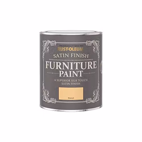 Rust-Oleum Yellow Satin Furniture and Skirting Board Paint, 750ml – 2
