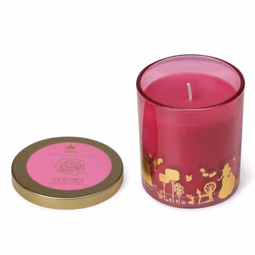Disney Princess Aurora Inspired Briar Rose and Vanilla Scented Candle, Pink, 213g – 2