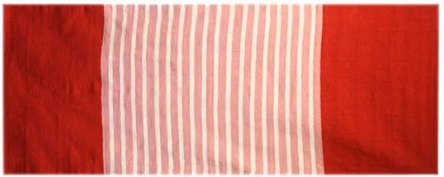 KDMD Handwoven Indian Cotton Ethnic Rug in Red and Pink, W/D: 70 x 170 cm – 1