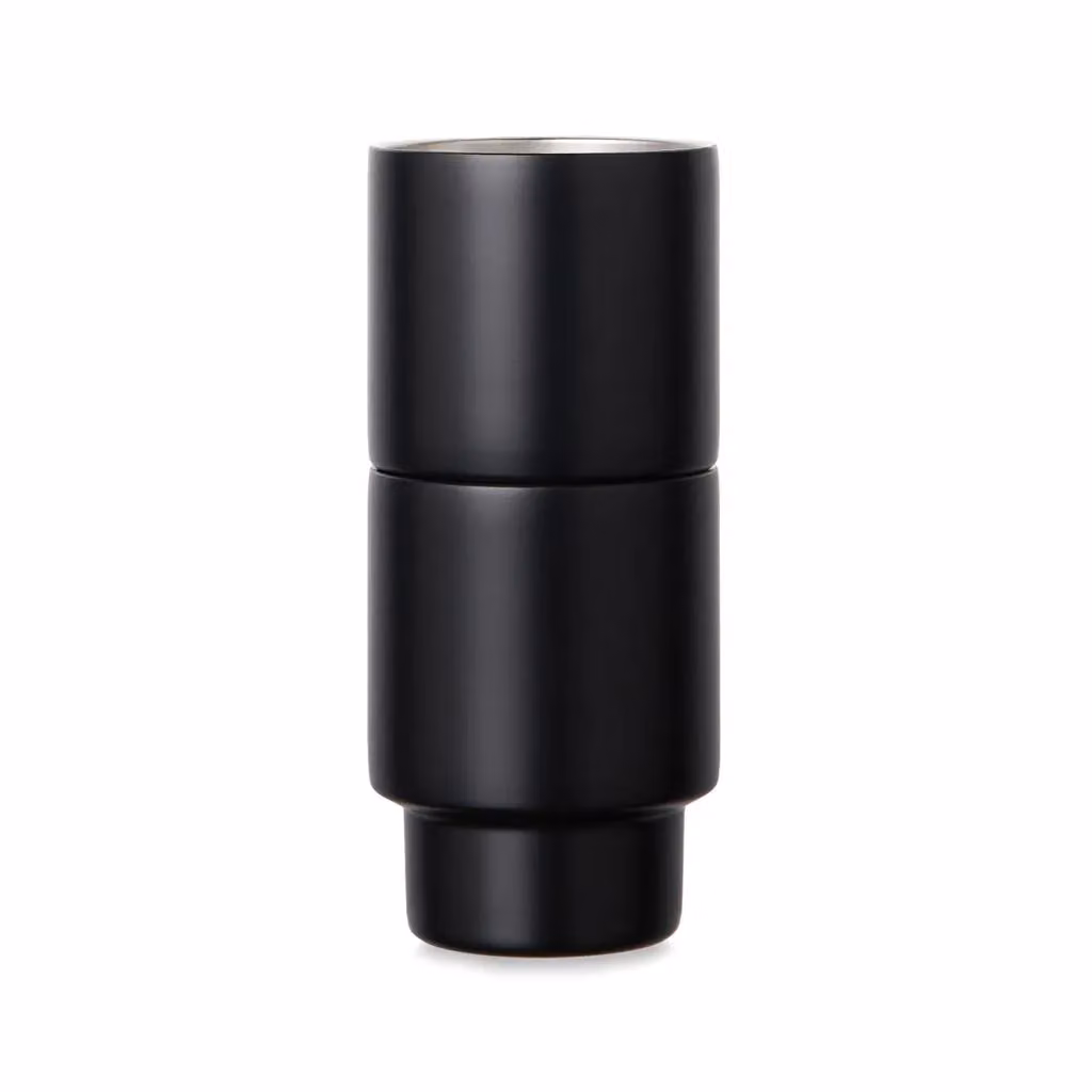 Vinga Nagano Double Walled Stackable Stainless Steel Mug Pack of 2 in Black – 2