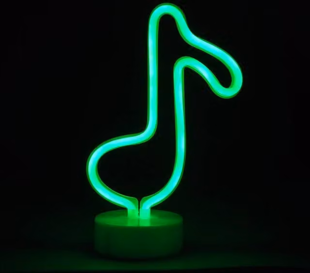 Simpa LED Novelty Neon Music Note Light in Green