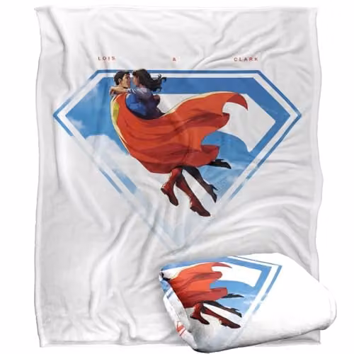 Warner Bros. Superman 2025 Lois Shield Super Soft Fleece Throw Blanket, Multicolour, W: 152 cm, D: 127 cm – 1