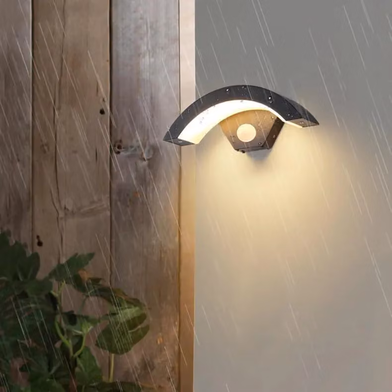 COMELY 24W LED Outdoor Wall Light with Motion Sensor, IP65 Waterproof, Warm White 3000K, Black – 5