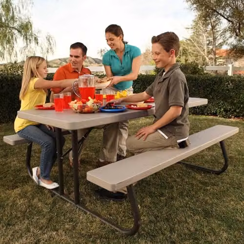 LIFETIME 22119 6 ft Picnic Table in Beige – 6