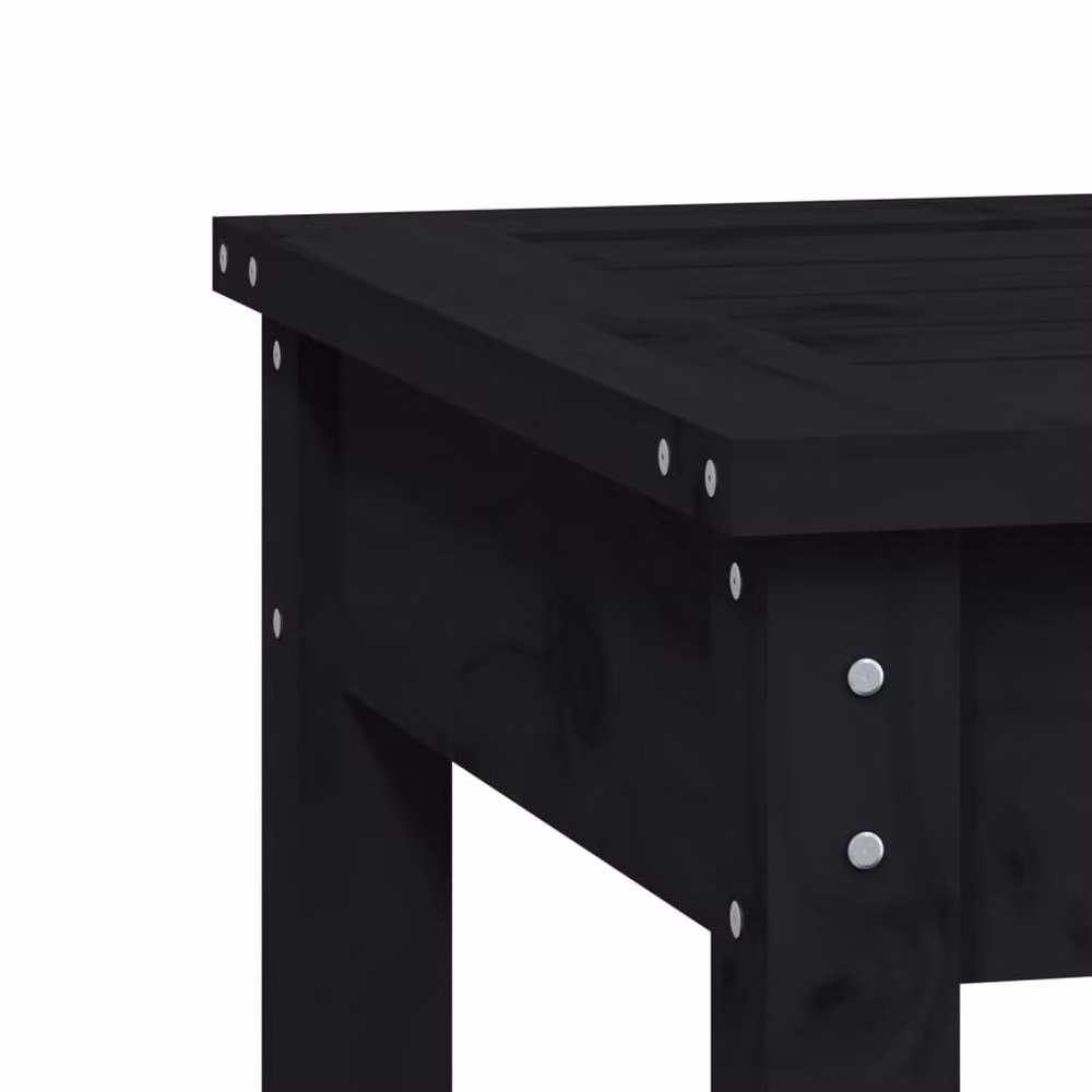 Berkfield Home Rustic Black Solid Wood Pine Garden Bench W/D/H: 80 x 44 x 45 cm – 3