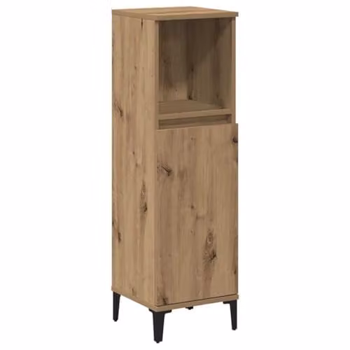 vidaXL Artisan Oak Bathroom Cabinet, Brown, W/D/H: 30 x 30 x 100 cm
