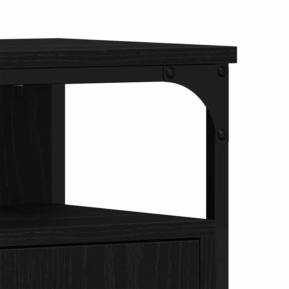 Berkfield Home Black Oak Wall Mounted Bathroom Sink Cabinet W/D/H: 60 x 30 x 60 cm – 6