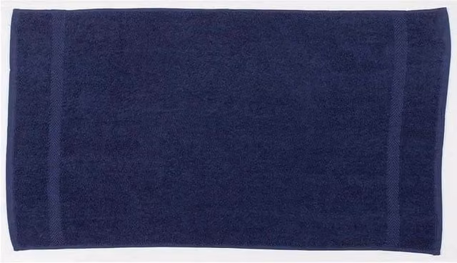 Towel City Luxury Cotton Hand Towel in Blue with Border and Hanging Loop