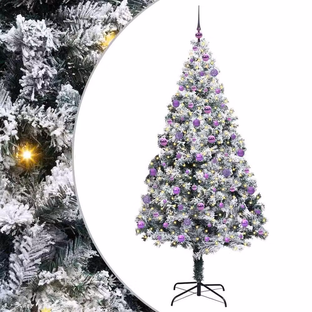 Berkfield Home Artificial Christmas Tree with 300 LEDs in Green, Height: 210 cm – 2