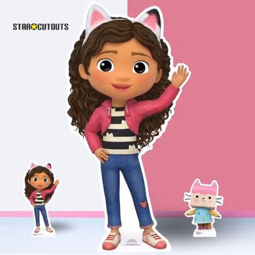 Star Cutouts SC4274 Gabby Waving Gabby's Dollhouse Star Mini Cardboard Cut Out, Multicolour – 3
