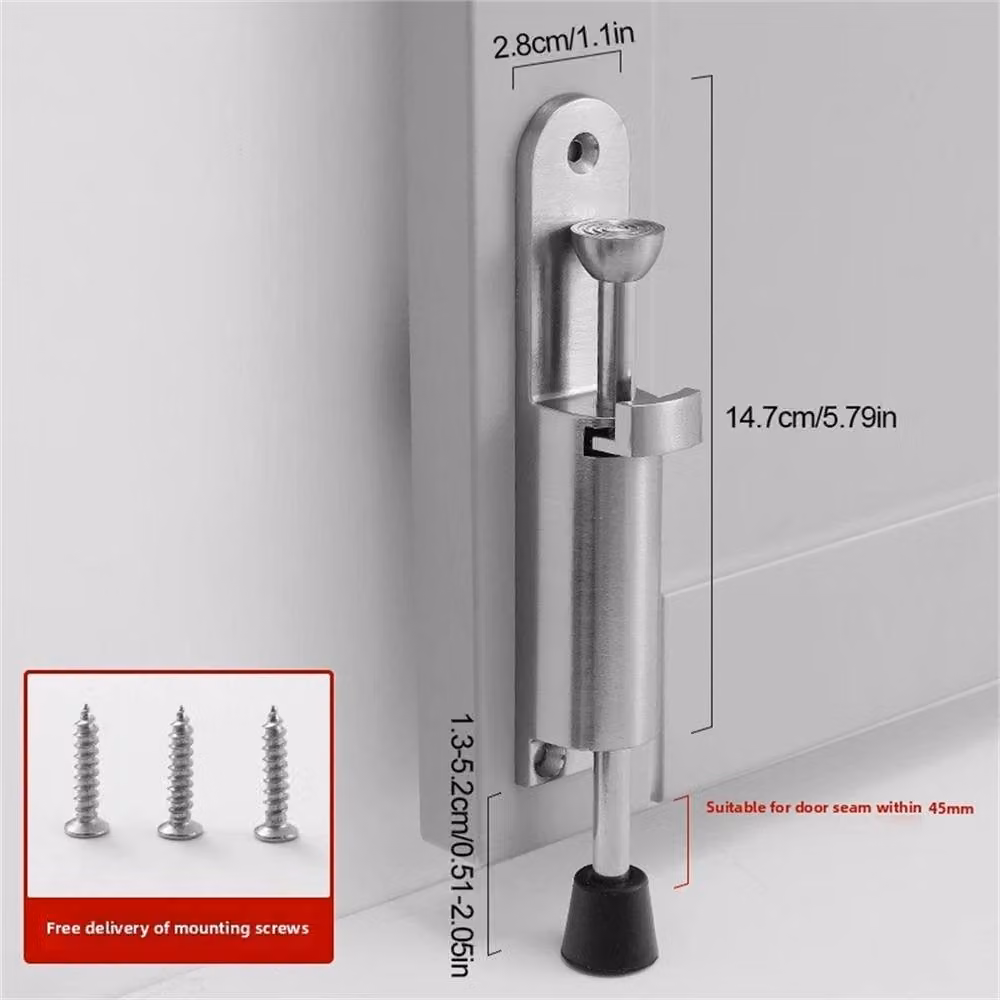 SPETLEK Silver Foot Operated Kick Down Door Stop Holder W: 52 cm, H: 1000 cm – 3