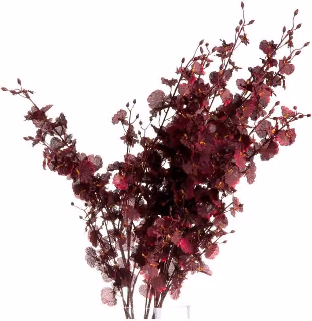 KDMD Deep Burgundy Orchid Spray in Red and Purple Floral Decor