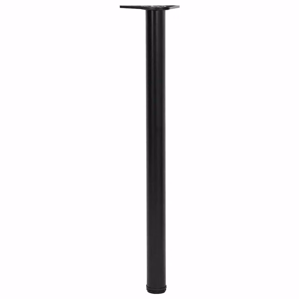 Berkfield Home Set of 4 Height Adjustable Iron Table Legs, Black, Height: 87 cm – 3