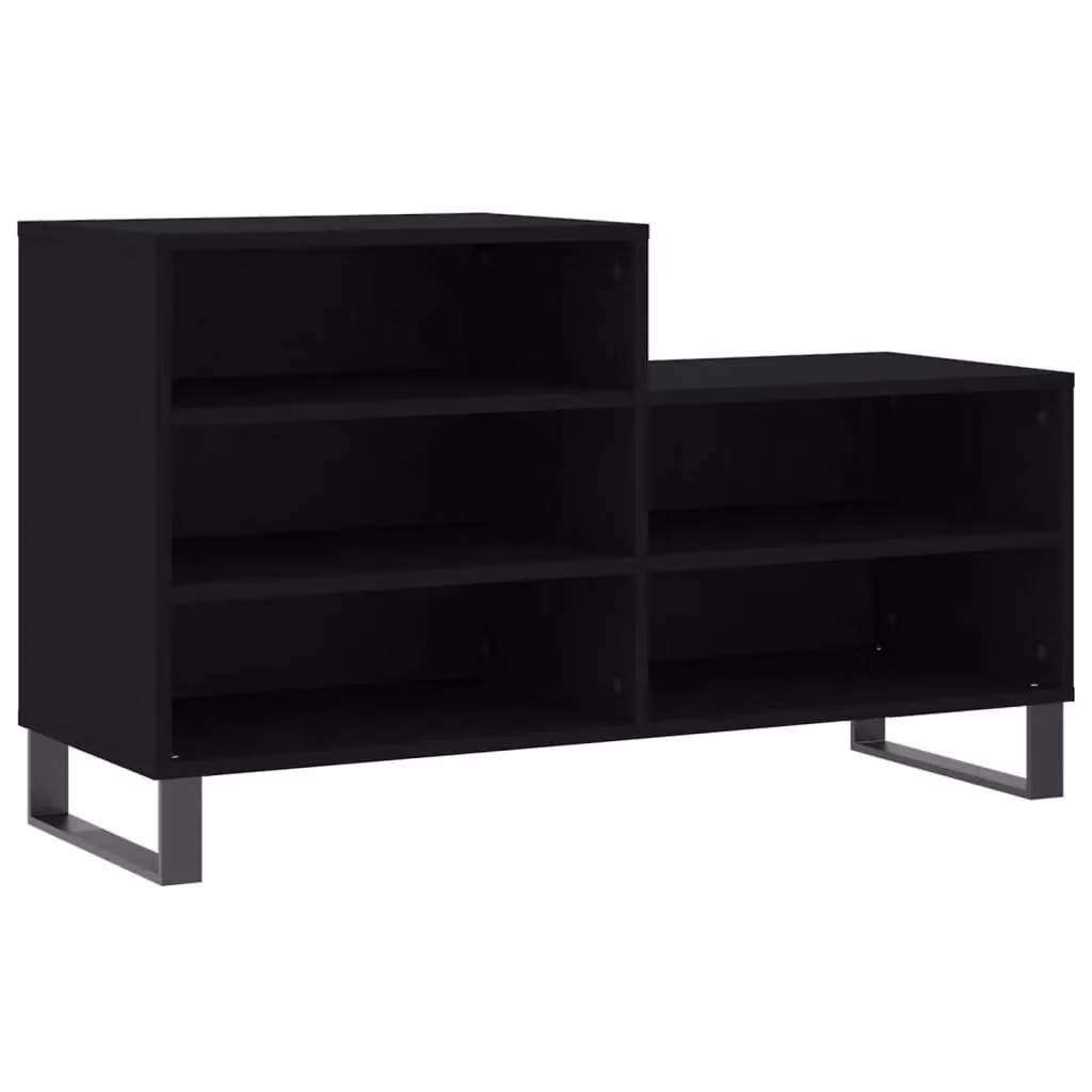 Berkfield Home Modern Black Wall Mounted Shoe Cabinet W/D/H: 102 x 36 x 60 cm – 2