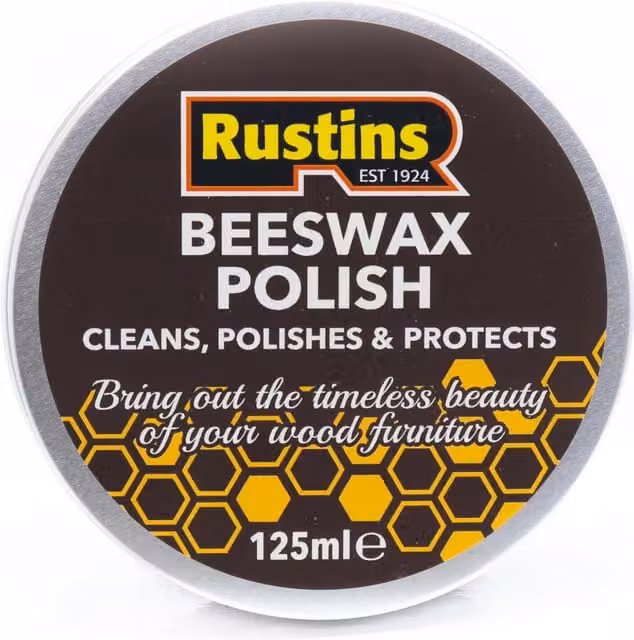 Rustins Beeswax Polish for Wood Furniture, Clear, 125ml