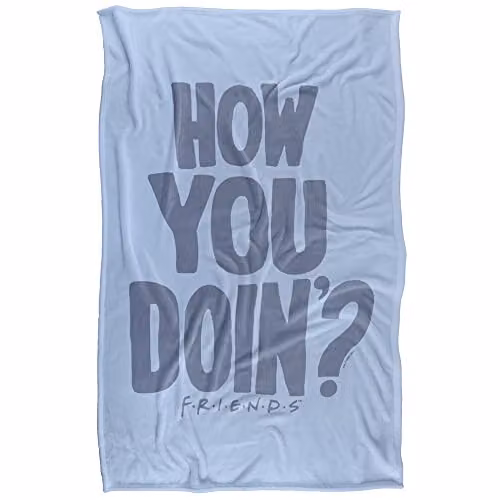LOGOVISION Friends Joey Tribbiani Classic Silky Touch Super Soft Fleece Throw Blanket, Blue, W/D/H: 91 x 147 cm – 1