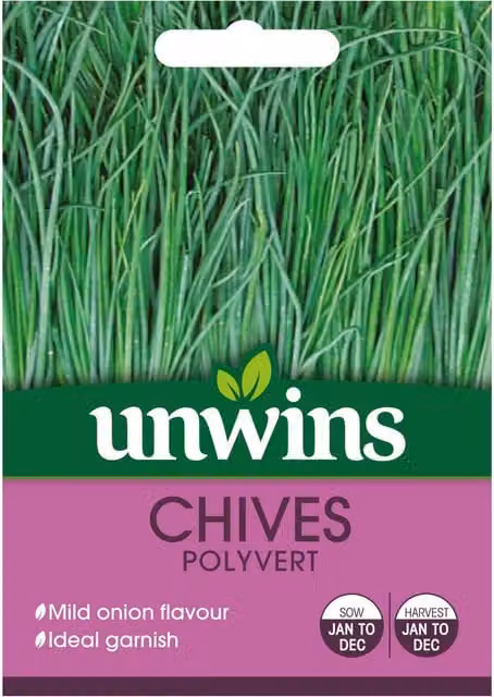 Marshalls Polyvert Chives Herb Seeds, 250 Seeds, Green